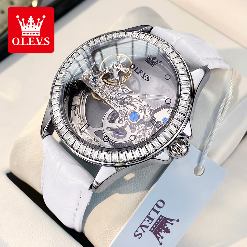 Watch Winder Compact - OLEVS 6699 Women's Watches Fully Transparent