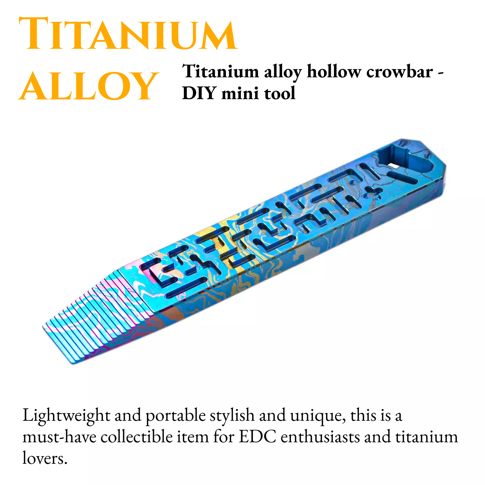 Titanium Pry Bar - High-quality TC4 Titanium Alloy Hollowed-out Pry