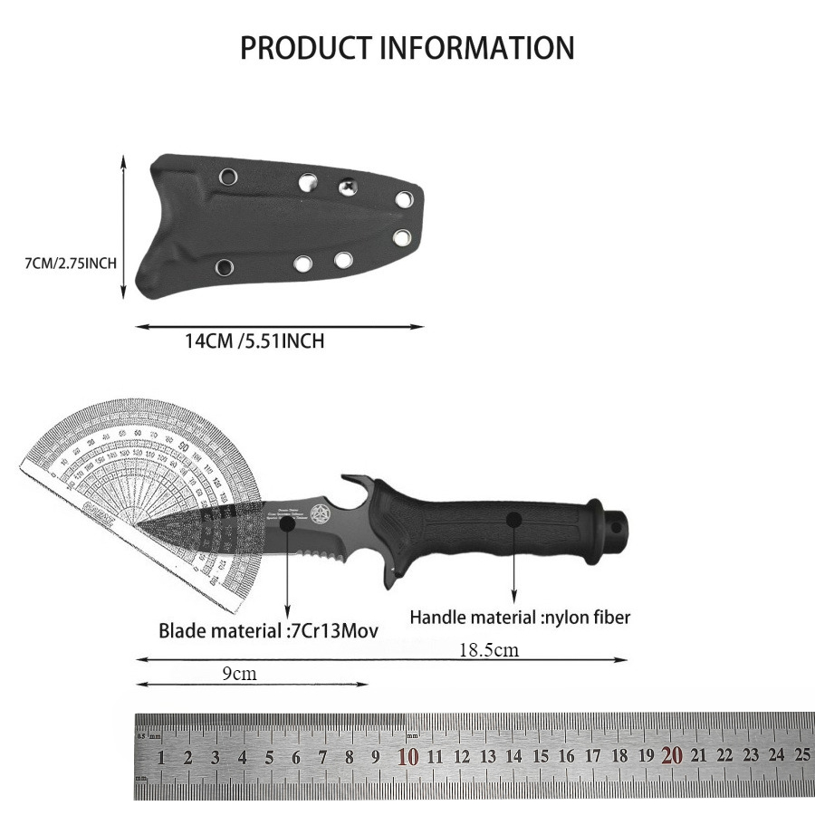 High-hardness Straight Knife 7 – Edc Carry Fixed Blade recenzja i cena