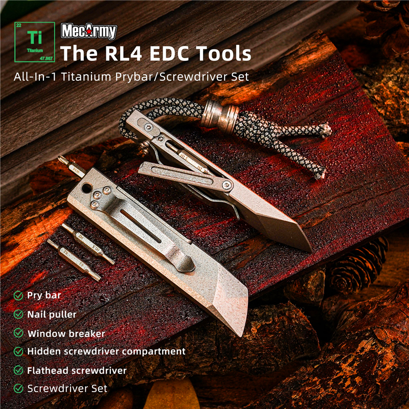MecArmy RL4 EDC Pry Bar TC4 Ti – Multitool Credit Card recenzja i cena