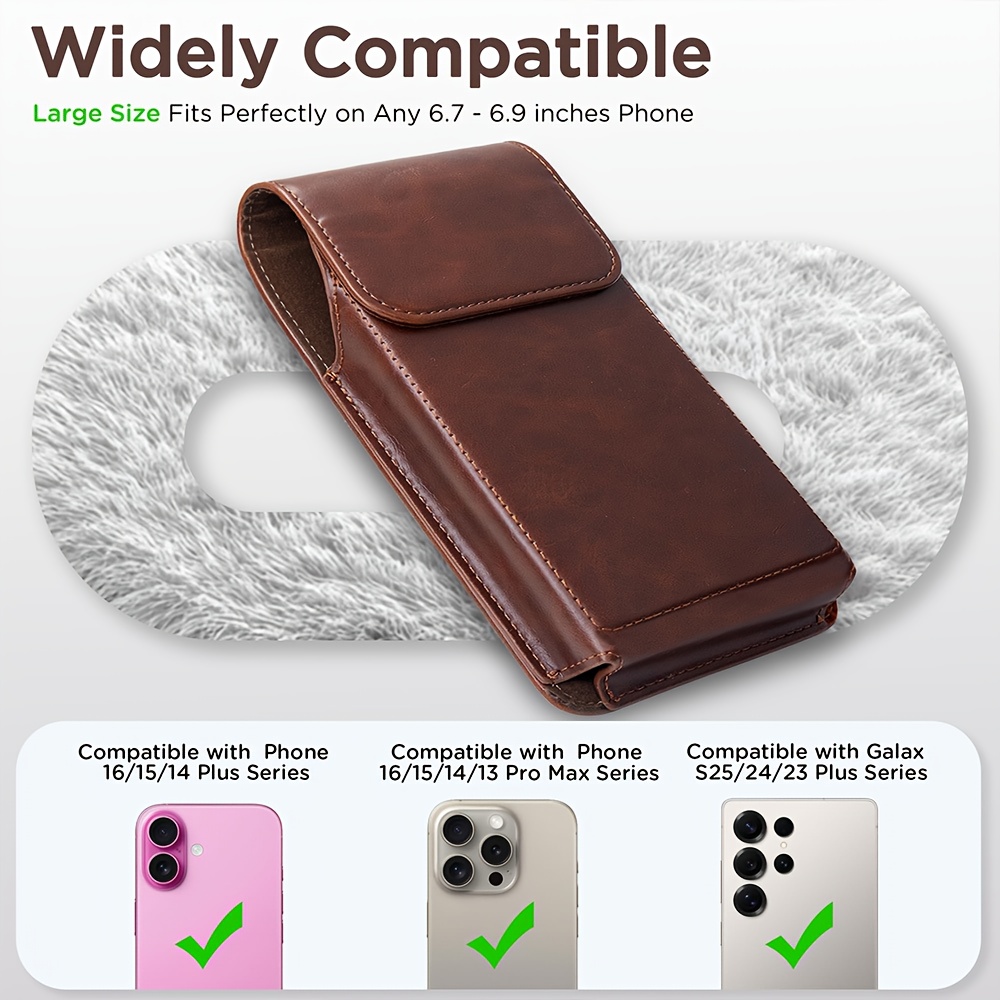 Men's Premium Faux Leather Pho – Edc Carry Belt Leather recenzja i cena