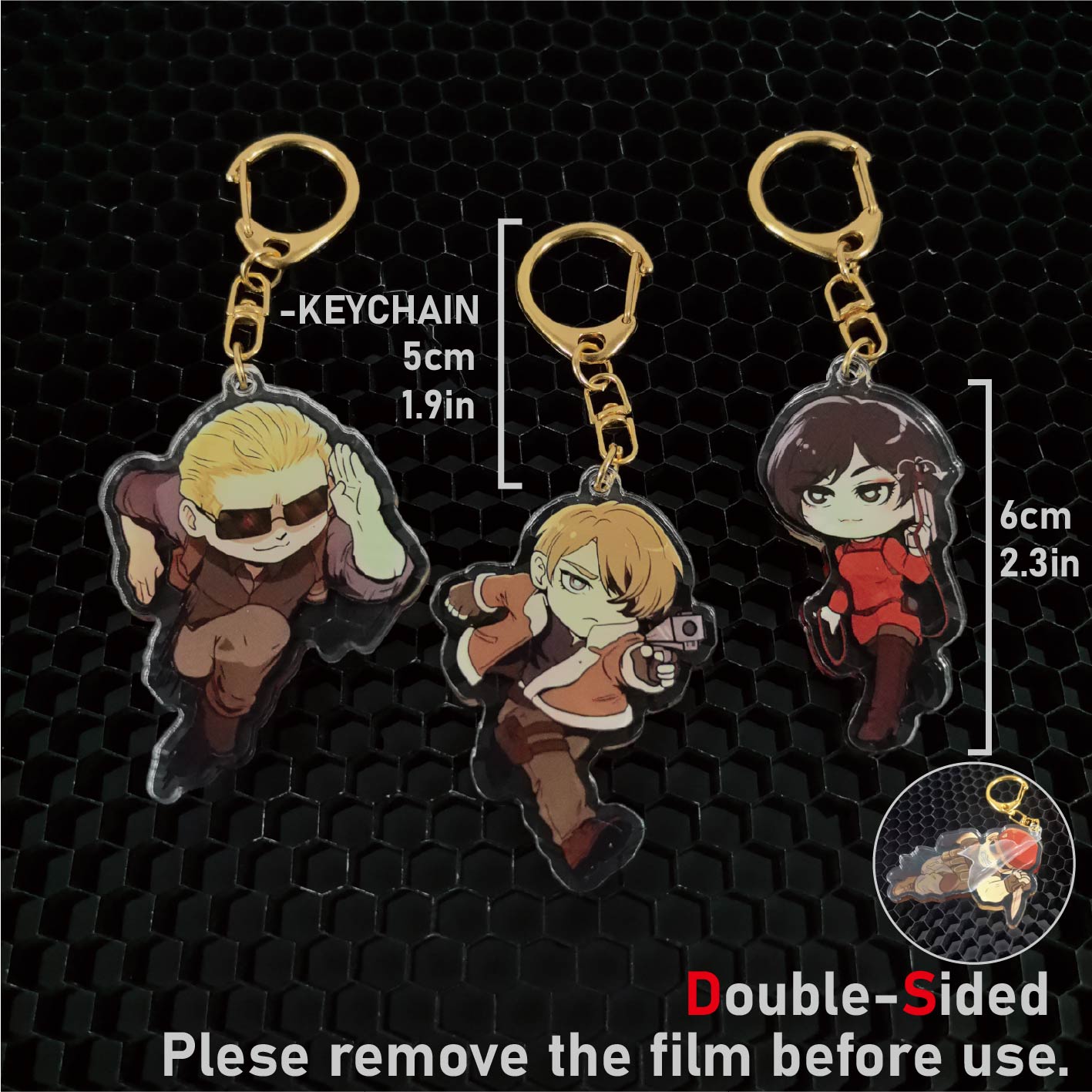 Resident Evil Keychain，Leon，Ad – Carabiner Keychain recenzja i cena