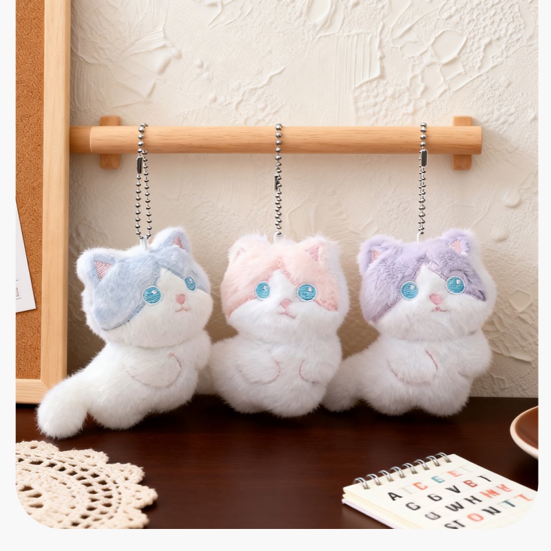  Cute Calico Cat Plush Keychai – Carabiner Keychain recenzja i cena
