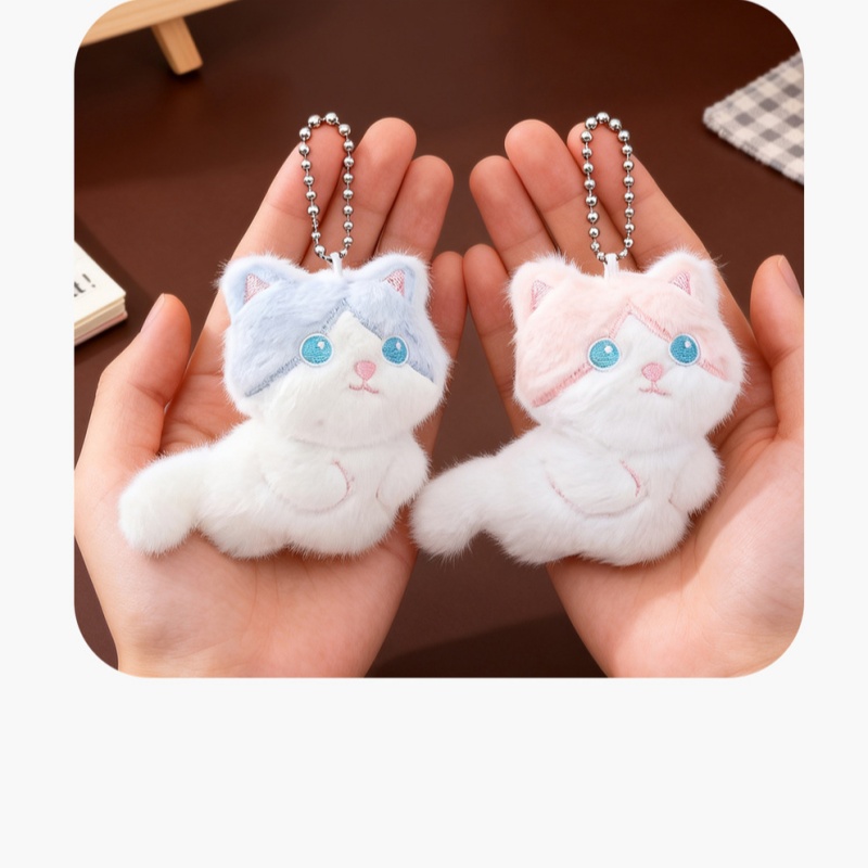  Cute Calico Cat Plush Keychai – Carabiner Keychain recenzja i cena