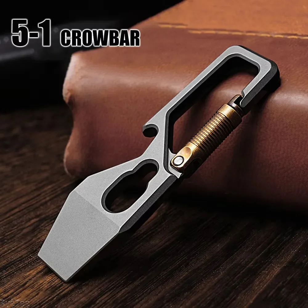 6cm 5-1 Multi-function Keychai – Titanium Pry Bar recenzja i cena